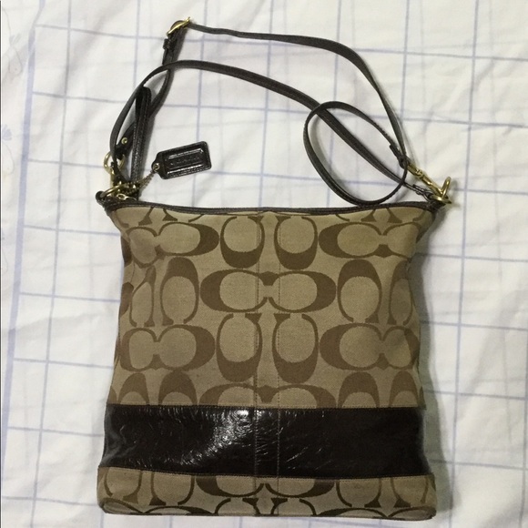 Coach purse/bag GUC dark and light brown - Picture 1 of 6